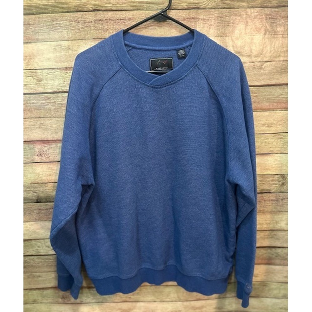 Greg Norman Mens XL Blue Long Sleeve Crewneck Sweater Pre Owned Soft and Warm